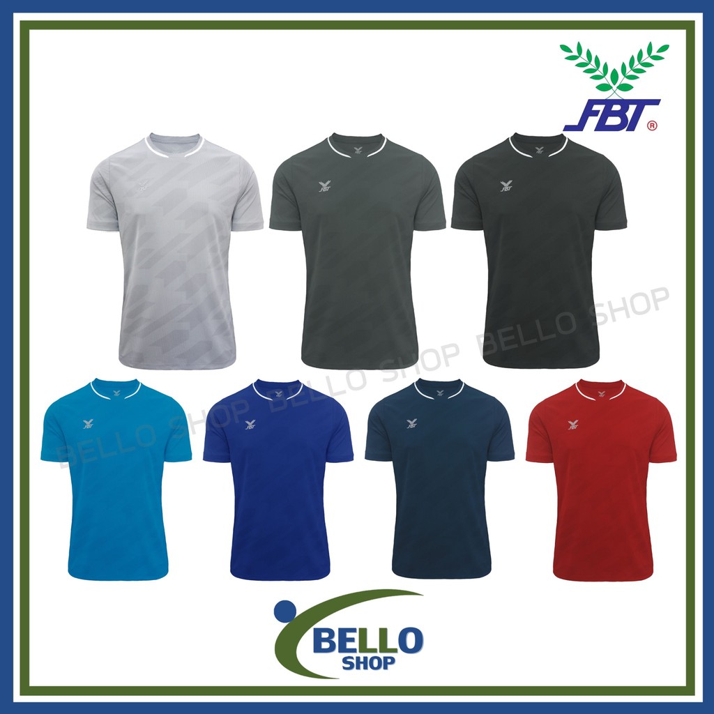 NEW เสื้อกีฬา FBT เสื้อออกกำลังกาย ชุดกีฬา เสื้อคอกลม เอฟบีที เสื้อฟุตบอล ของแท้ แบรนด์ไทย BA2201