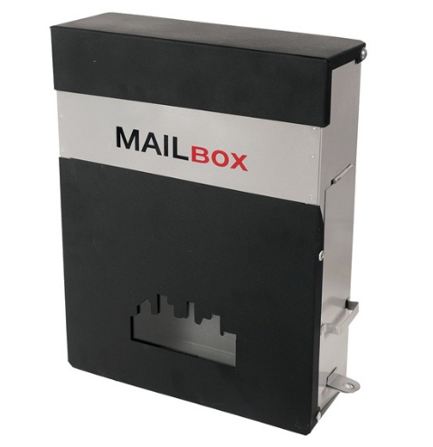 WS ตู้จดหมาย กล่องจดหมาย กล่องรับจดหมาย ตู้จดหมายทรงสูง เหล็กหนา 0.5 มม. ดีไซน์สวยงาม สำหรับแขวน หน้าประตู ผนังเสา ขนาด 30.5 x 23.5 x 8.3 ซ.ม : สีดำ
