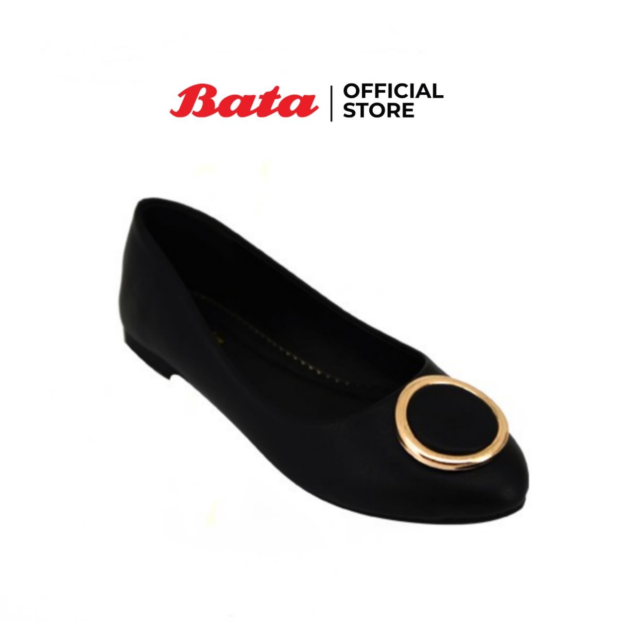 Bata LADIES CASUAL BALLARINA รองเท้าลำลองแฟชั่นหญิง แบบสวม ปิดส้น สีดำ รหัส 5516702 Ladiesflat Fashion