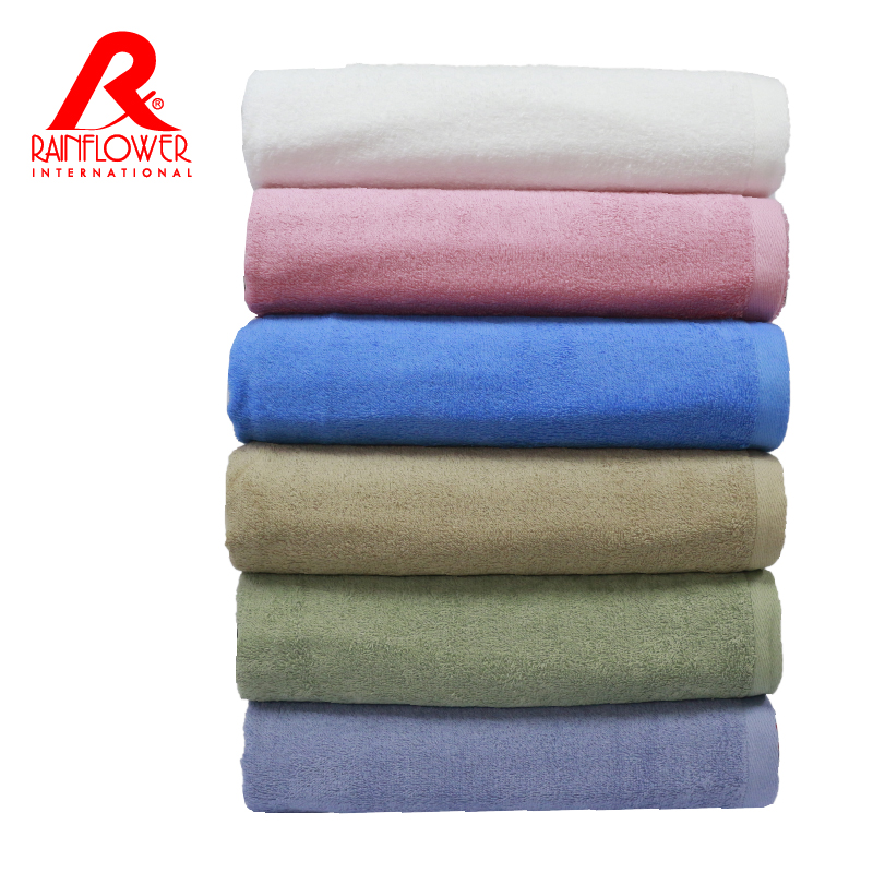 RAINFLOWER Towel ผ้าขนหนู สำหรับเช็ดตัว ขนาดมาตรฐาน 70x135 cm. น้ำหนัก 8 ปอนด์ ซับน้ำดี ไม่เหม็นอับ [MST90927]