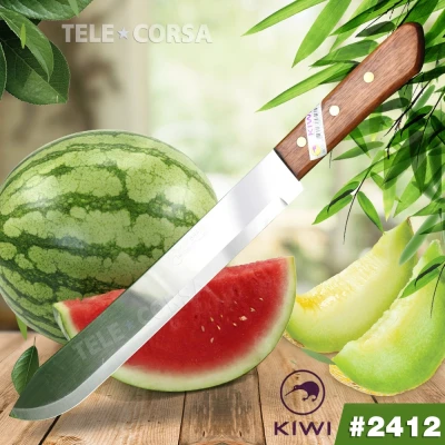 Telecorsa มีดทำอาหาร มีดทำครัวด้ามไม้ ขนาด 12 นิ้ว (KIWI 2412) รุ่น Kitchen-knife-kiwi-21-00g-Boss
