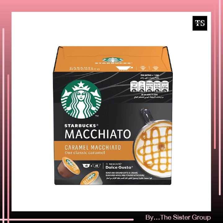 Starbucks Caramel Macchiato Capsule Coffee EXP 13/09/2021 สตาร์บัคส์ คาราเมล มัคคิอาโต กาแฟแคปซูล สำหรับ Dolce Gusto
