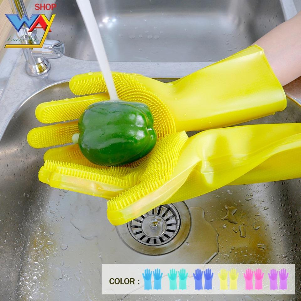 ถุงมือ ซิลิโคนล้างทำความสะอาด
