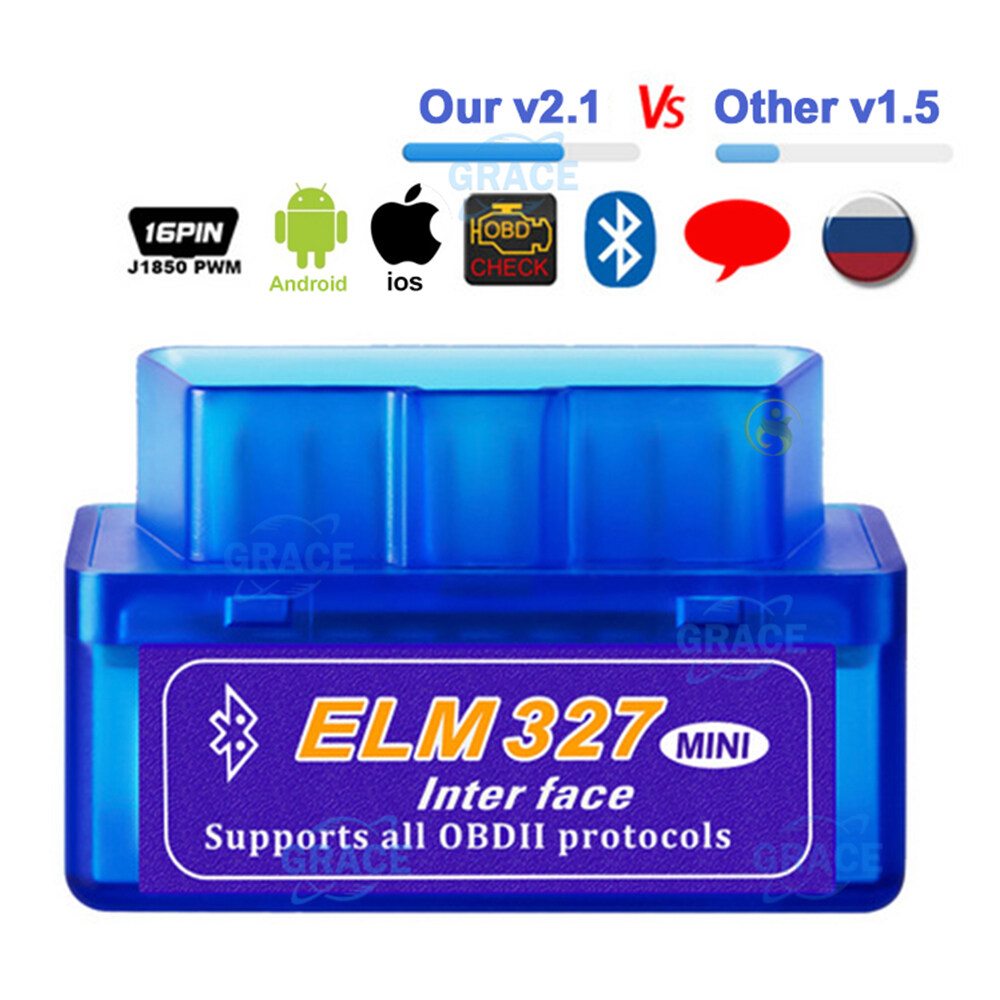 คุณภาพสูง 100 OBD2 V1.5 ELM327 รถ WIFI OBD 2 OBDII Scanner เครื่องมือ ...