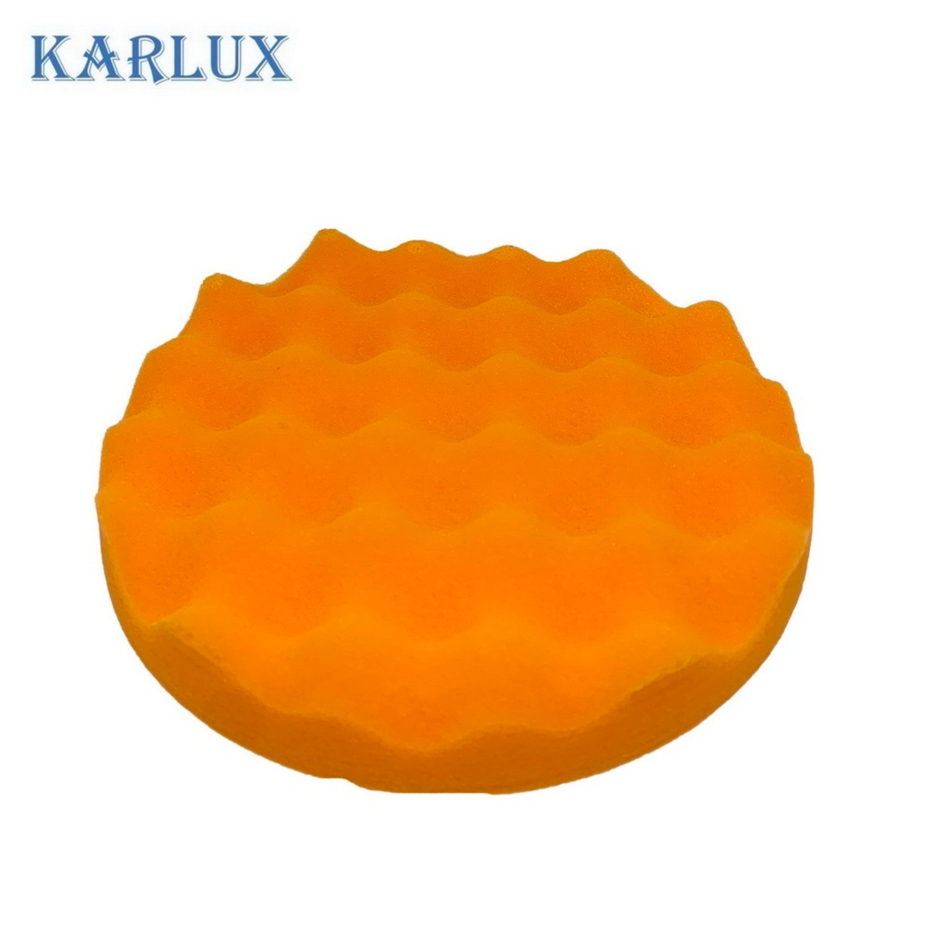 Karlux BUFFING FOAM ฟองน้ำสีส้ม ขัดหยาบ 8นิ้ว แบบรังไข่