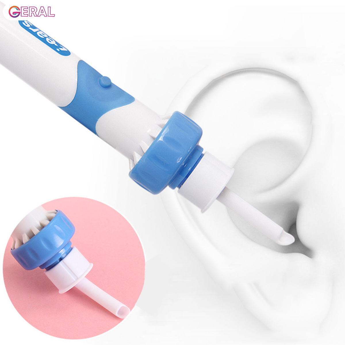 Geral Electric Cordless Vacuum Ear Cleaner Safe Painless Cleaning Wax