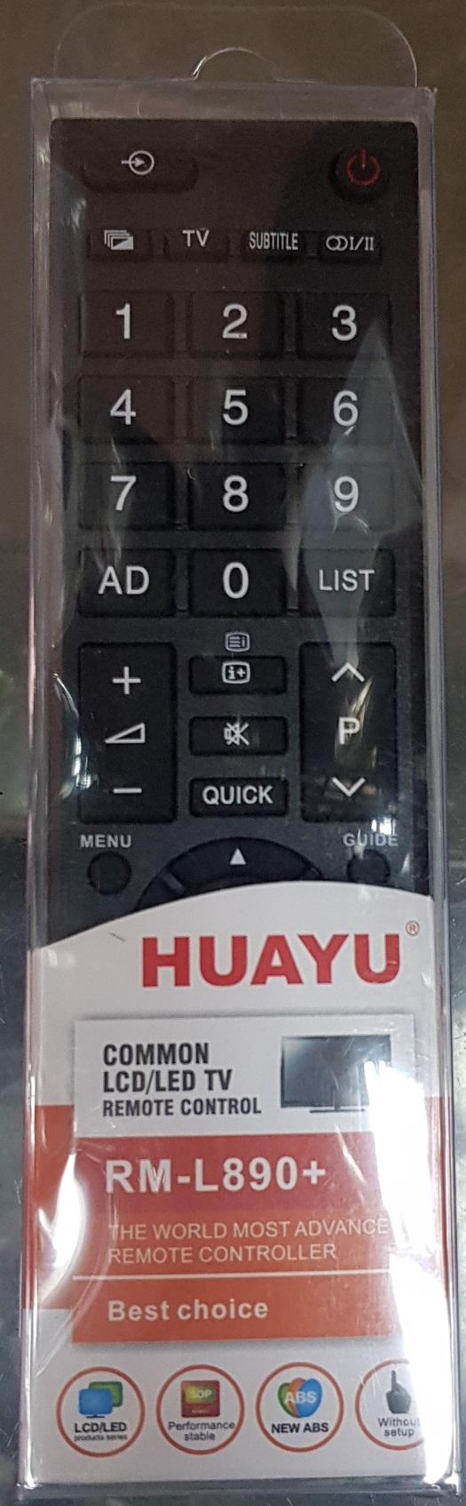 รีโมททีวี TOSHIBA แบบ LED LCD TV รวมรุ่น Huayu RM-L890+ รีโมท โตชิบา