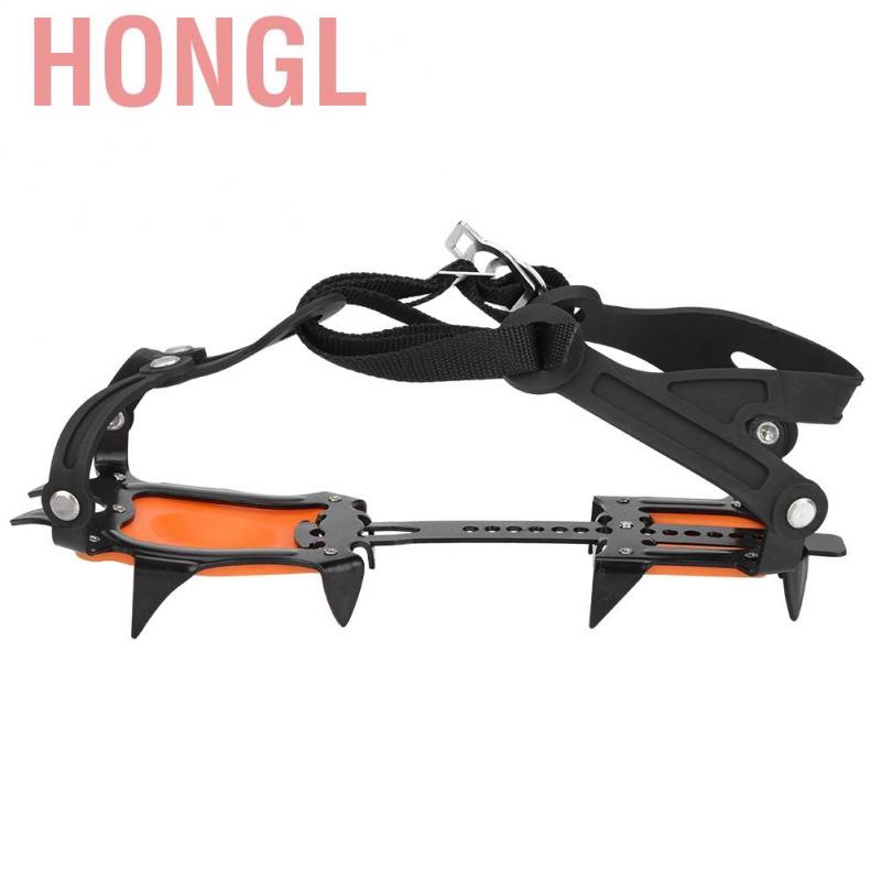 Hongl 10 Toothed Climbing Crampons Slip Resistant Ice Gripper Cleats