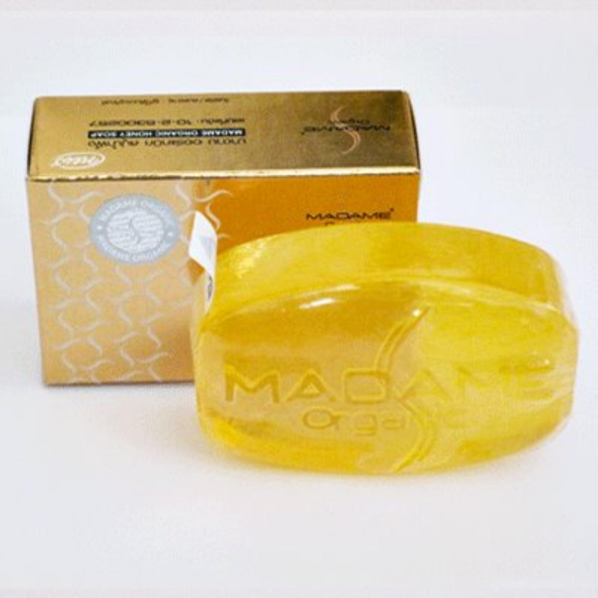 Madame Organic มาดามออแกนิก สบู่น้ำผึ้ง Honey Soap สบู่มาดามออแกนิค สีเหลือง (1 ก้อน)