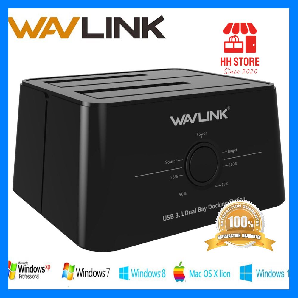 ของดีมีคุณภาพ Wavlink USB 3.1 Dual Bay Docking Station External Hard Drive 2.5