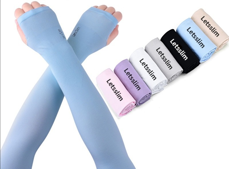 ปลอกแขนกันแดด กัน UV สำหรับคุณผู้หญิง Size S-M แบบสวมนิ้ว (พร้อมส่ง)