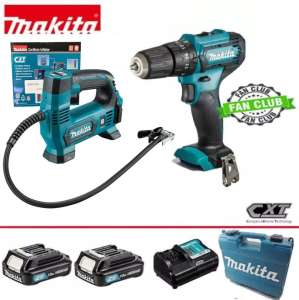 Makita combo set3 (สว่านกระแทกไร้สาย + เครื่องเติมลมไร้สาย)