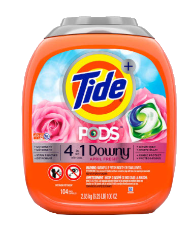 [พร้อมส่ง] Tide 4-in-1 Downy April Fresh Liquid Laundry Pods, 104 Pacs ไทด์ Gel Ball ซักผ้า 4in1+Downy ,เจลบอลซักผ้า