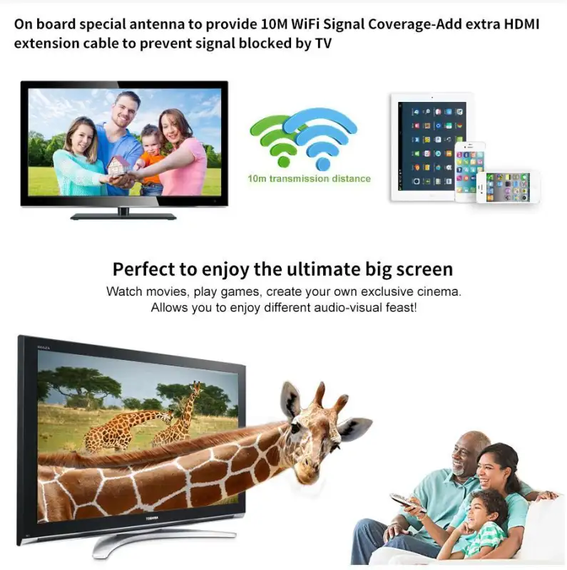 ภาพสินค้าAnycast M4 PLUS ตัวแปลงสัญญาณภาพ รองรับ IOS 8/9/10/11 HDMI Dongle wifi Anycast display receiver ios รองรับ Android/IOS จากร้าน HOLY BIBLE บน Lazada ภาพที่ 8
