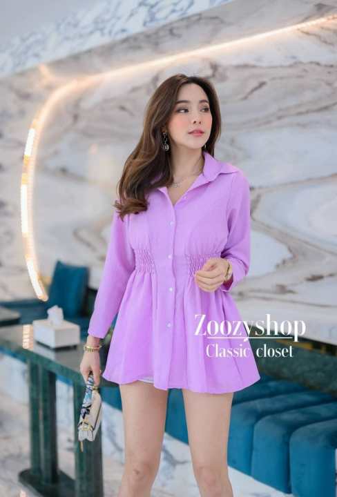 New design mini dress ชุดเดรสสั้นทรงเชิ้ต แขนยาวติดกระดุมด้านหน้า สวยมากๆ ทรงมินิมอล🔥🔥 – No Brand – 2730590736_TH-9896661914 >>> 🇹🇭 Top1Thailand 🛒 >>> lazada.co.th 🇹🇭 🇹🇭 🇹🇭🛒🛍🛒