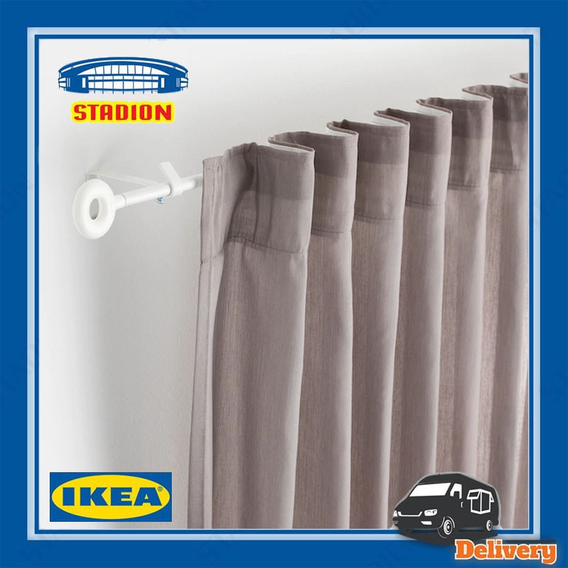 ผ้าม่านหน้าต่าง ม่าน IRJA อีร์ย่า ชุดราวม่าน สีขาว IKEA