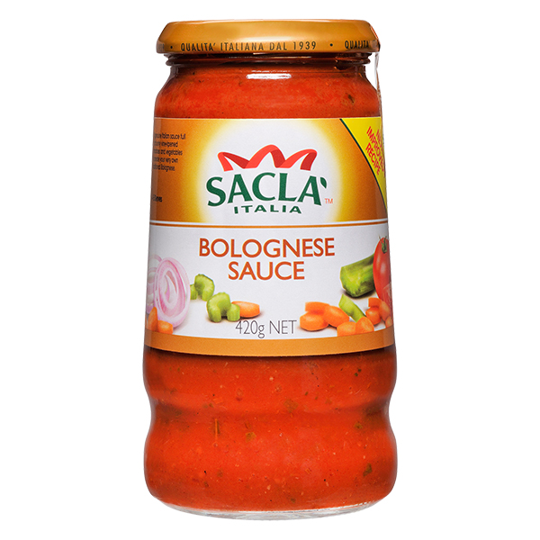 Sacla Bolognese Pasta Sauce 420g แซคล่า โบลองเนส พาสต้าซอส ขนาด 420 กรัม (6300)