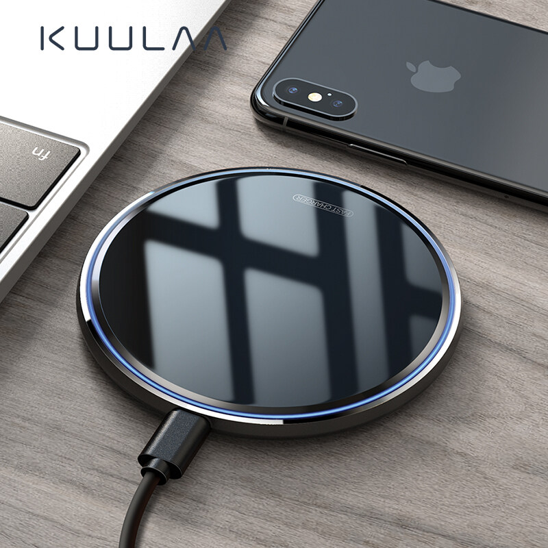 KUULAA พาวเวอร์แบงค์ไร้สาย ชาร์จเร็ว Wireless Charger 10W For iPhone X/XS Max XR 8 Plus  Huawei Xiaomi Samsung S9 S10+ Note 9 8 Wireless Charger