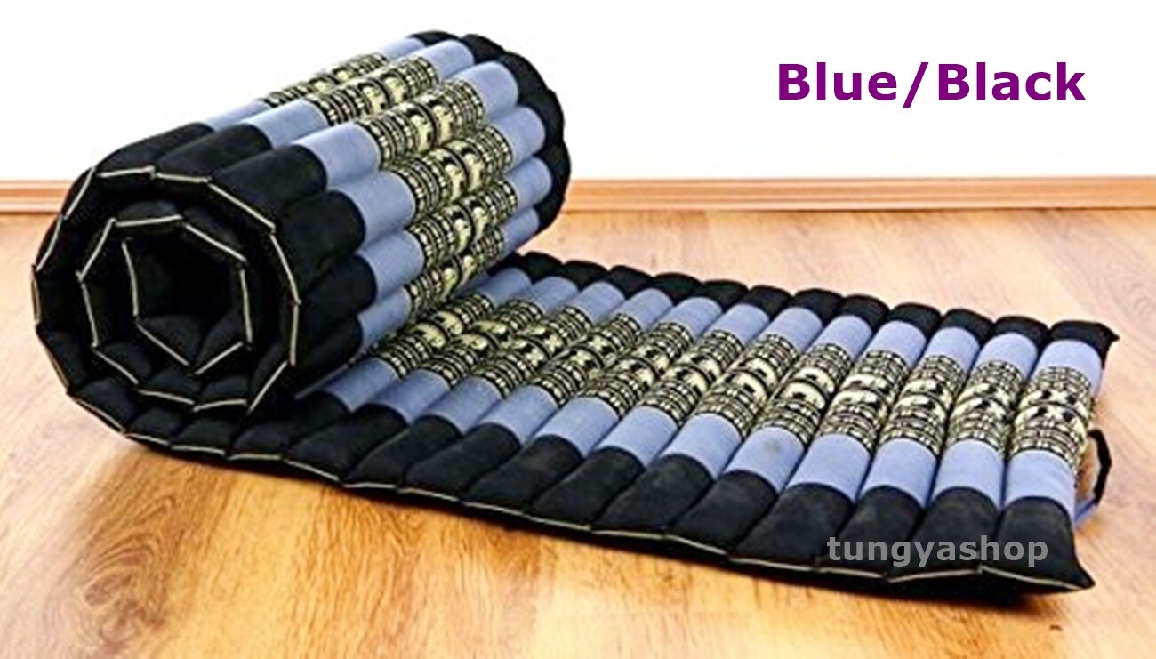 ที่นอน ระนาดผ้าขิดไทยโบราณ เบาะรองนอน เบาะรองนั่ง นุ่นร้อยเปอร์เซนต์ ขนาด 200x57 cm. Thai Roll Up Thai Mattress Day Bed Camping Kapok100
