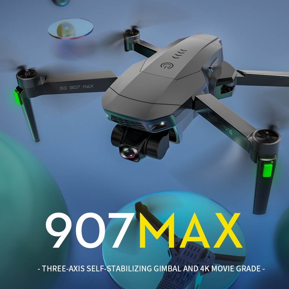 【ZLRC SG907 MAX 】ระดับมืออาชีพ 4K โดรน with 3-Axis Gimbal GPS FPV 5G WIFI Brushless เครื่องบินเครื่องบินควบคุมระยะไกล