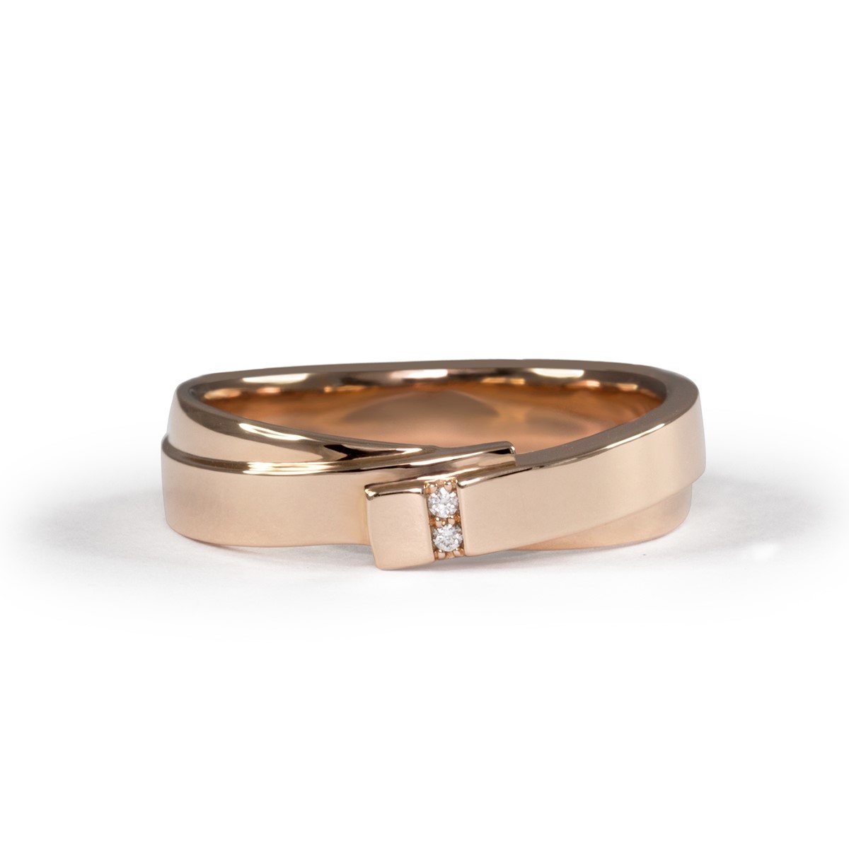 LAVERA Diamond - Pink Gold Wedding Band  แหวนคู่/แหวนแต่งงาน ทองชมพู