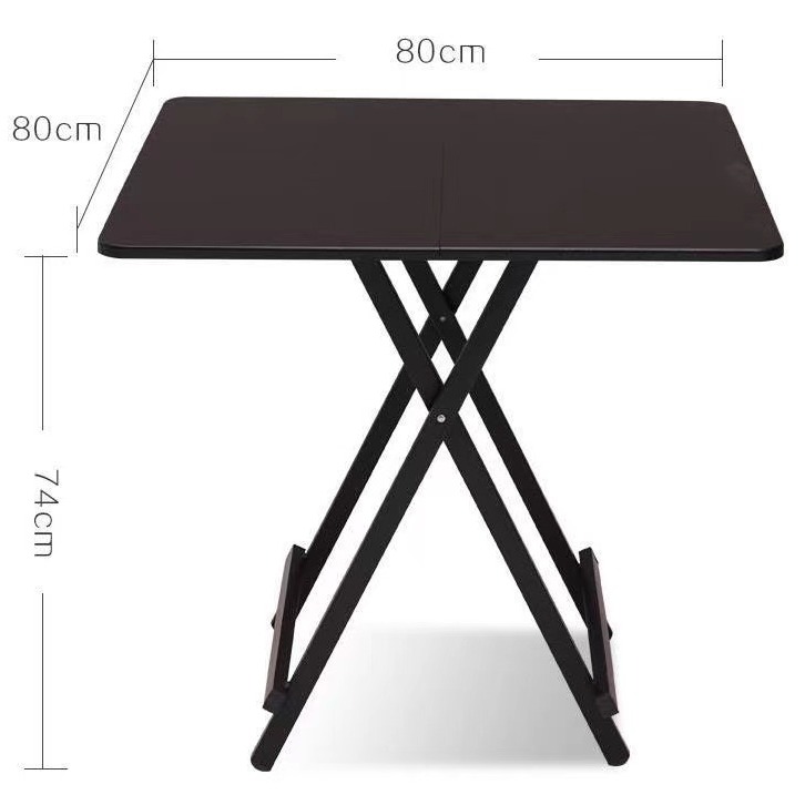 โต๊ะวางของ โต๊ะพับได้ Folding table โต๊ะทำงาน โต๊ะทานข้าว โต๊ะเขียนหนังสือ โต๊ะปิคนิก ขนาด 80x80  70x70 ซม. พับครึ่งตรงกลางได้ จัดเก็บง่าย ไม่กินพื