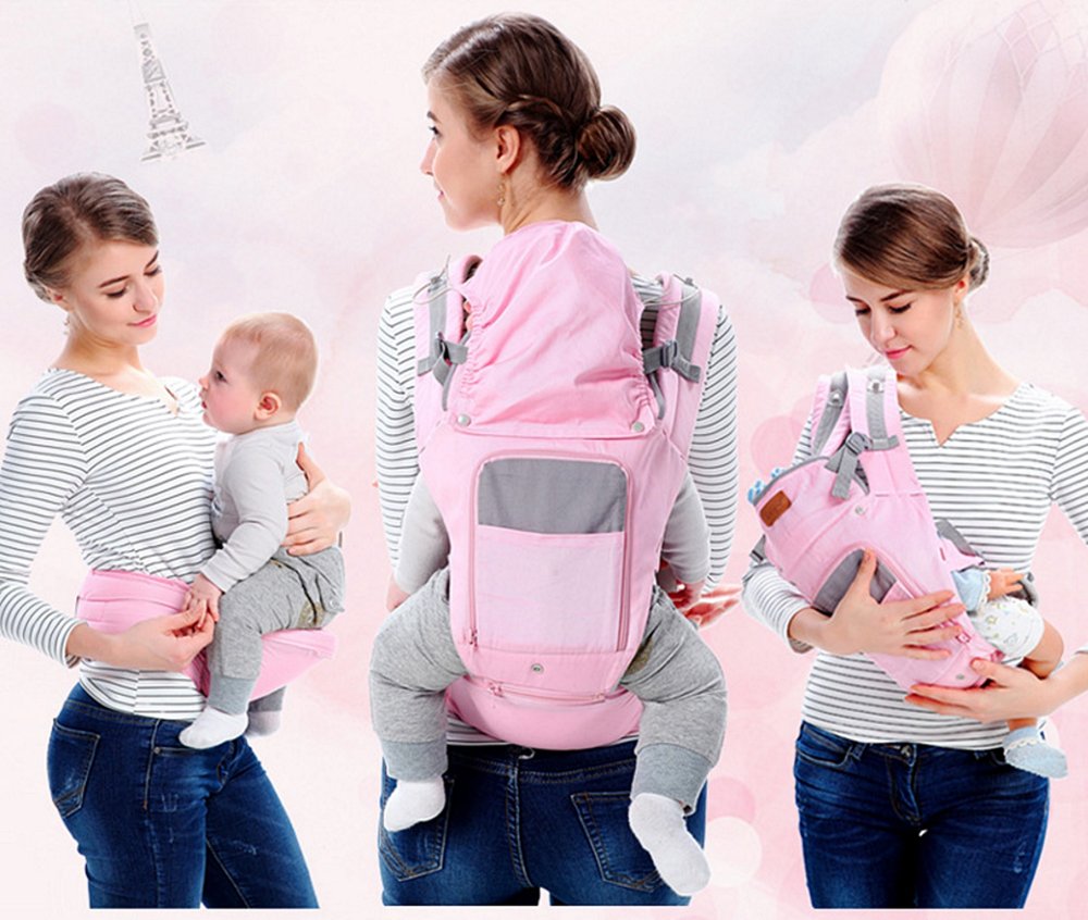 Baby เป้อุ้มเด็ก เป้สะพายเด็ก เป้อุ้มทารก เป้อุ้ม Baby Carrier รุ่นขายดี สีชมพู