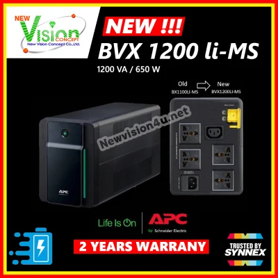 APC Original แท้พิเศษ Back-UPS 1100VA 230V AVR Universal and IEC Sockets (BX1100LI-MS) by NewVision4U.Net