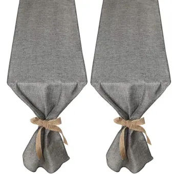 gray table runner