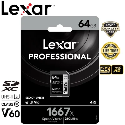 Lexar 64GB SDXC Professional 1667x (250MB/s)