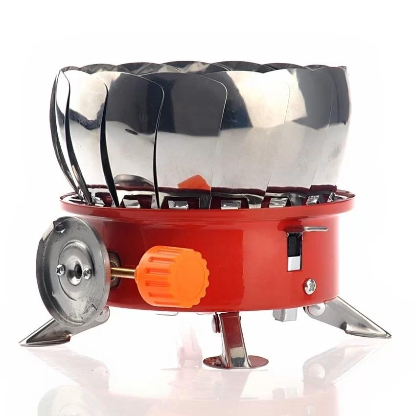 Lotte เตาแก๊สปิคนิค ชนิดพกพา กางได้ หุบได้ Windproof Camping Stove