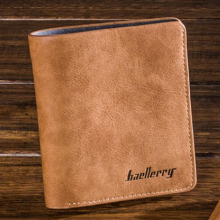 Baellerry กระเป๋าสตางค์ ผู้ชาย กระเป๋าเงิน กระเป๋าตัง บาง ทรงสั้น Wallet Vertical Mens...