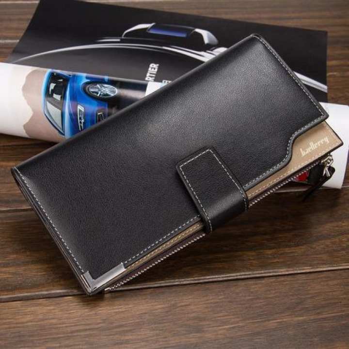 Baellerry กระเป๋าสตางค์ ผู้ชาย กระเป๋าเงิน กระเป๋าตัง บาง ทรงยาว Men Wallet Long...