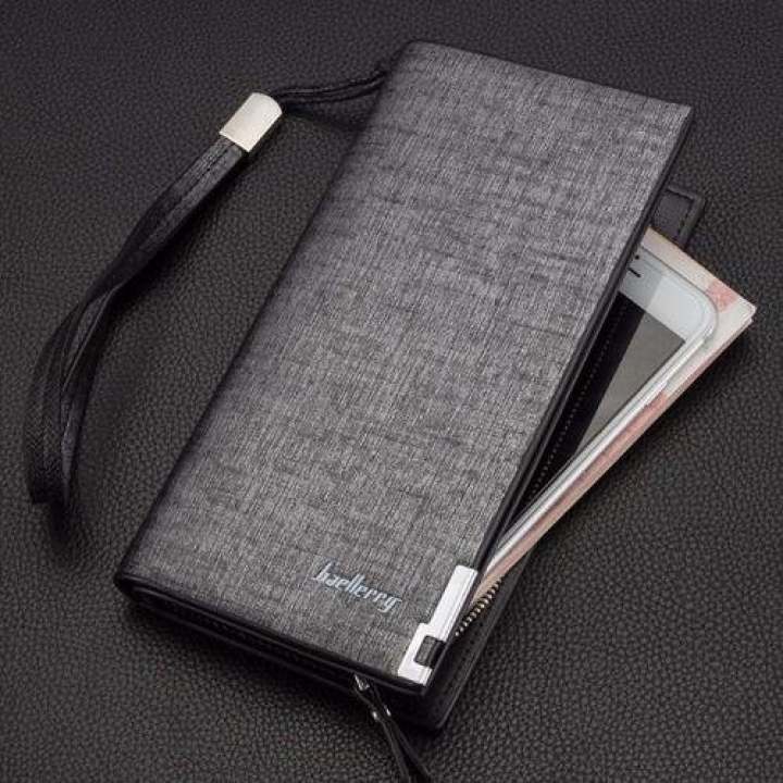 Baellerry กระเป๋าสตางค์ ผู้ชาย กระเป๋าเงิน กระเป๋าตัง บาง ทรงยาว Men Wallet Long...