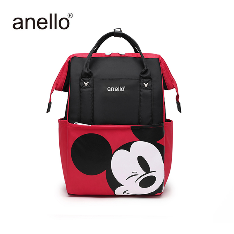 พร้อมส่ง‼️ กระเป๋า Anello Mickey ใบใหญ่ มี 5 / กระเป๋า Anello Đisnēy 2020 Polyester Canvas Backpack Limited-AN603 สี สีชมพู สี สีชมพู