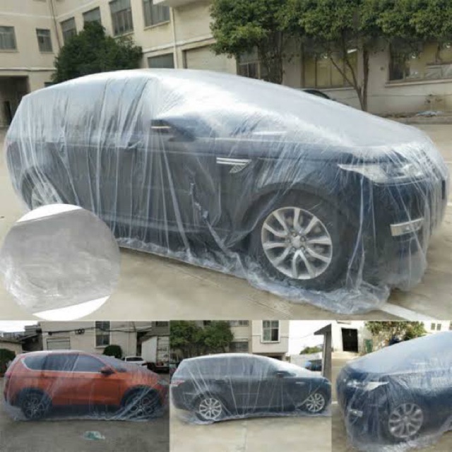 CAR : ผ้าคลุมรถ ที่คลุมรถ พลาสติกคลุมรถ เก๋งเล็ก รถ เก๋งกลาง-ใหญ่-SUV-กระบะ-Plastic-Car-Cover รถยนต์