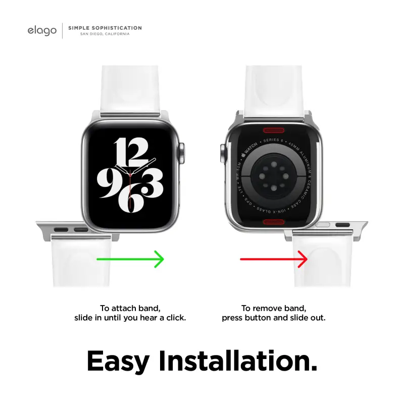 ภาพสินค้าelago Clear Apple Watch Strap for All Apple Watch series 1,2,3,4,5,6,7,8,SE,Ultra (38/40/41mm , 42/44/45mm) สายนาฬิกา จากร้าน elagoThailand บน Lazada ภาพที่ 7
