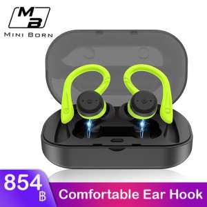 Mini Born ไร้สายที่แท้จริงหูฟังบลูทูธสเตอริโอบลูทูธ 5.0 ชุดหูฟังขนาดเล็กพร้อมไมโครโฟนหูฟัง ชุดหูฟังไร้สายบลูทูธ กันน้ำหูฟังสเตอริโอหูฟังเล่นกีฬาพร้อมไมโครโฟนสำหรับ หูฟังเอียบัด True Wireless Earbuds Mini Bluetooth Earphone