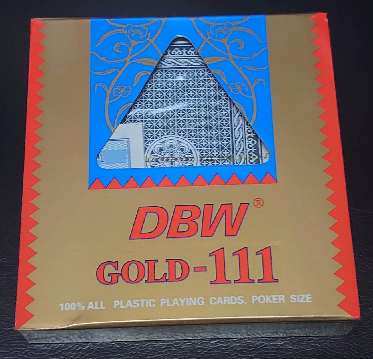 CKRCARD ไพ่ ตอง 111 DBW GOLD ขอบทอง พลาสติก 100%  เกรด A 1 สำรับ