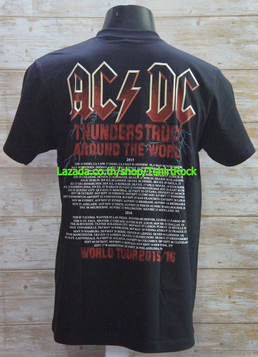 เสื้อวง AC/DC acdc เอซี/ดีซี ไซส์ยุโรป เสื้อยืดวงดนตรีร็อค เสื้อร็อค ...