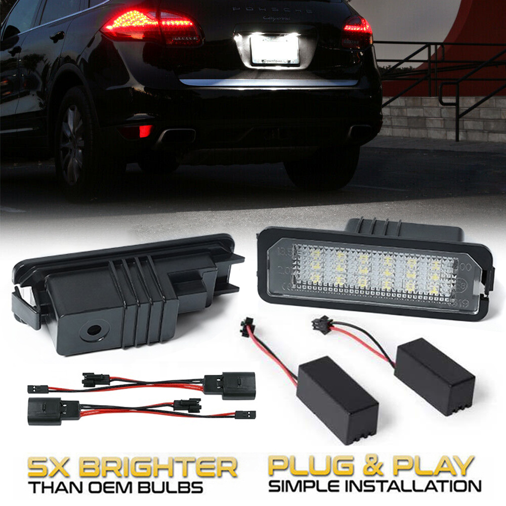 202118SMD LED Number Car License Plate Light Lamp For Porsche Cayenne