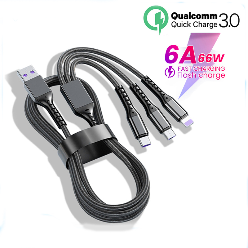 Wekome รุ่น WDC-02 cabble charger 3in1 3A สายชาร์จเร็ว 3A max สำหรับ ...