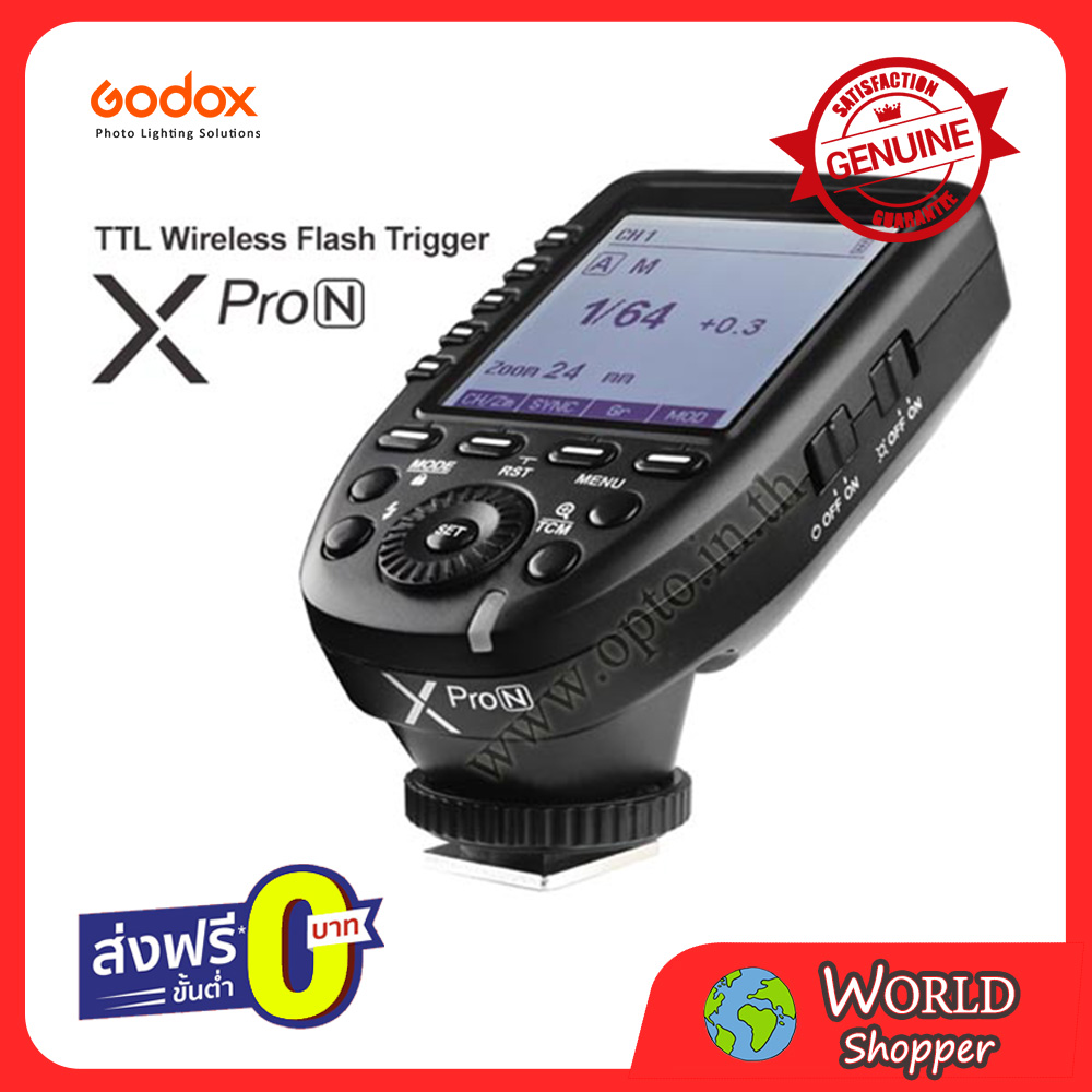 แฟลชกล้อง Godox Xpro-N i-TTL Flash Trigger Transmitter with Large LCD Screen 2.4G Wireless X System 32 Channels 16 Groups Support TTL Autoflash 1/8000s HSS for Nikon Series Cameras for Godox Series Camera Flashes Outdoor Flashes and Studio Flash