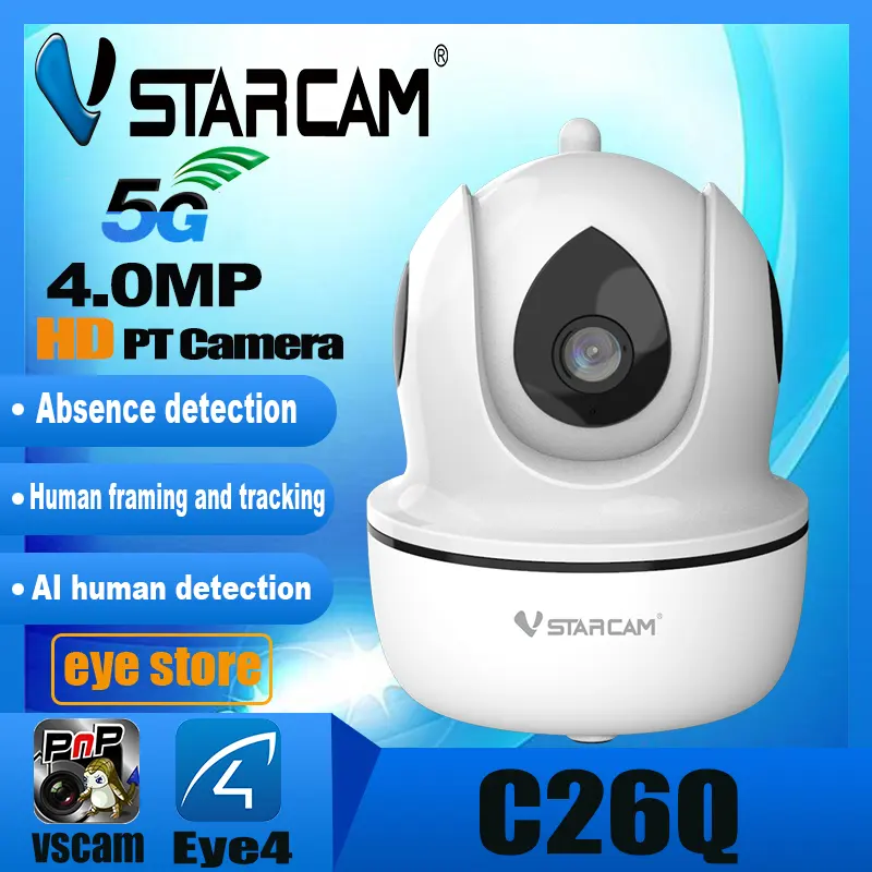 ภาพหน้าปกสินค้าVstarcam C26Q ความละเอียด 4MP กล้องวงจรปิดไร้สาย Network Sec Camera Full HD 2.4G/5G WiFi H.265 จากร้าน eye store 1609742830 บน Lazada