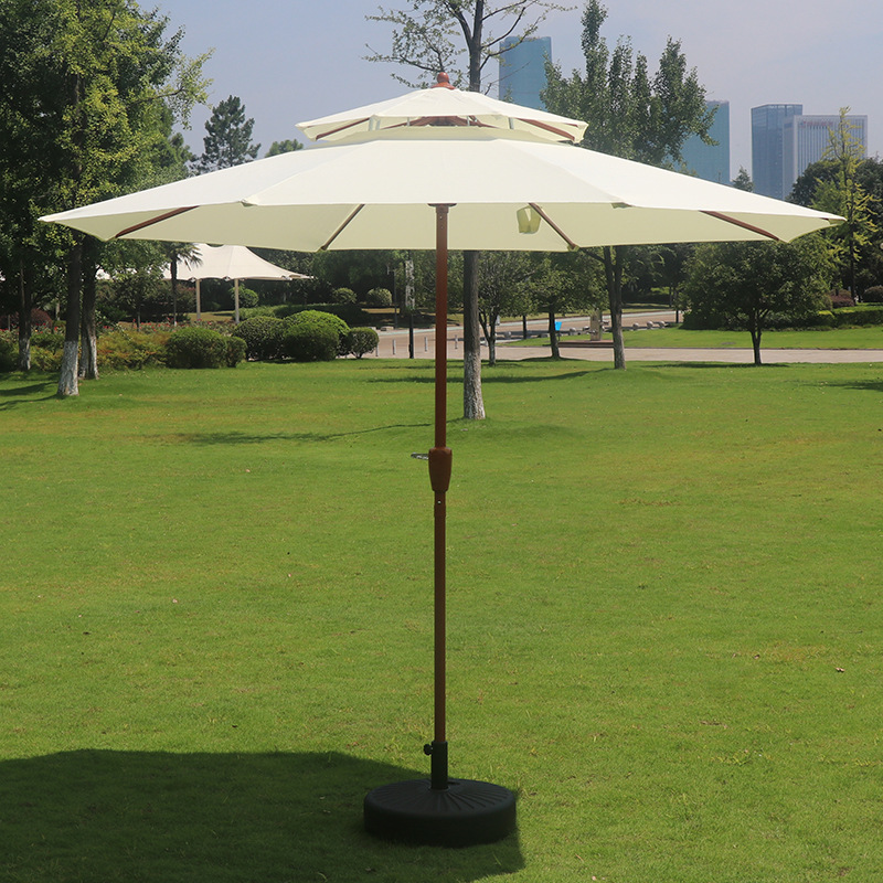 Kimdelin Φ2.7M ดับเบิ้ลท็อป ร่มกันแดดสนามใหญ่ ในสวน กลางแจ้ง ตลาดนัด