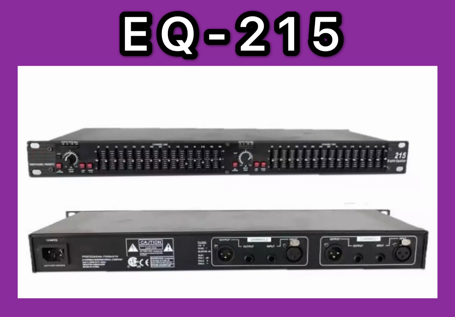 Intequalizzatore Rack Equalizzatore Rack 1U Btuty EQ-215 XLR Balanced Equalizer Btuty EQ-215 ...