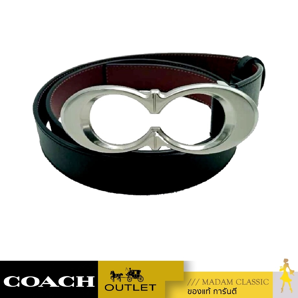 ของแท้ % เข็มขัด COACH C1725 SIGNATURE BUCKLE BELT, 25 MM (SVO2DL)