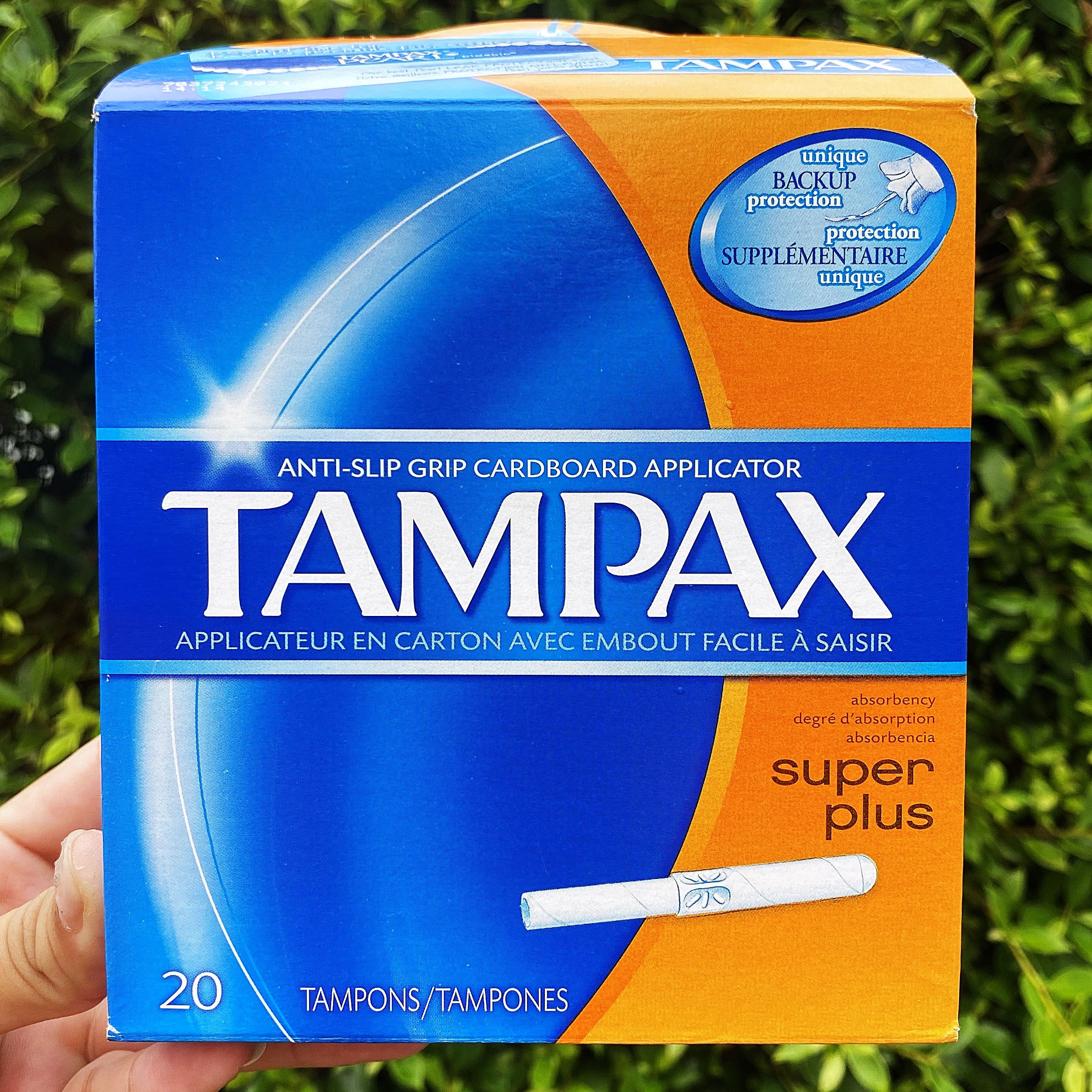 ผ้าอนามัยแบบสอด Cardboard Applicator Tampons Super Plus 1 box (20 Count) (Tampax®) เหมาะกับวันมามาก Tampon