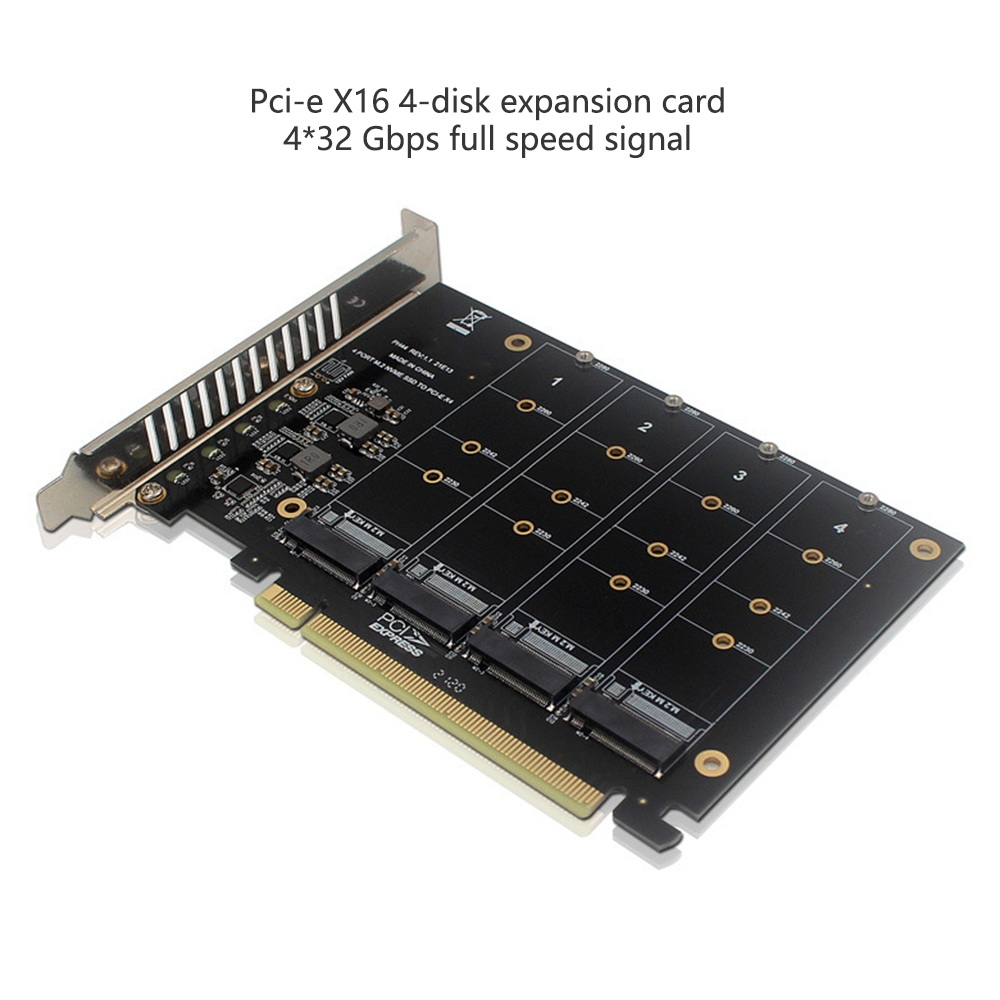 4-Disk NVME RAID PCI-E X16 Dapter Card Array Expansion Card Support M. 2 NVME Protocol SSD M.2 PCI-E Equipment
