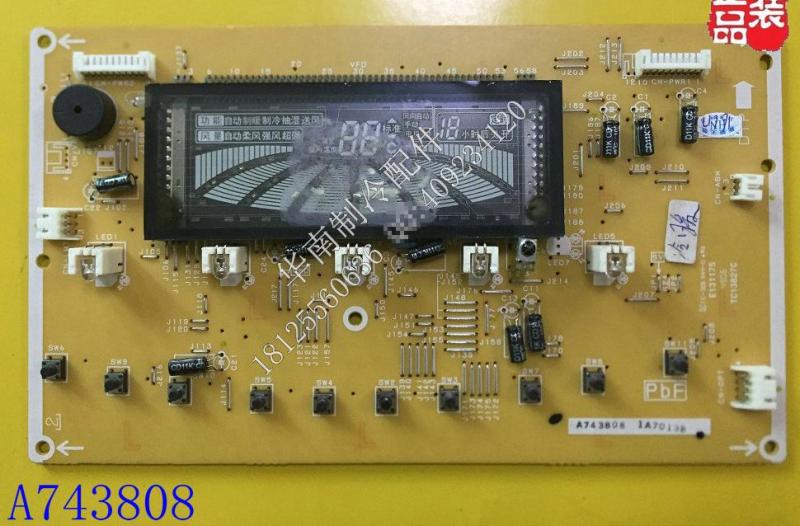 Asli Panasonic pendingin ruangan suku cadang mesin kabinet papan A743808 pengoperasian papan panel panel display